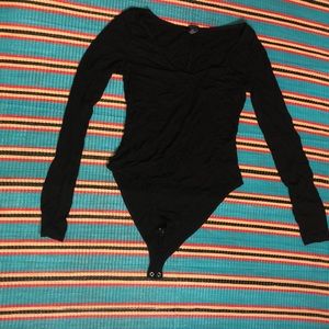 Black Long Sleeve Body Suit